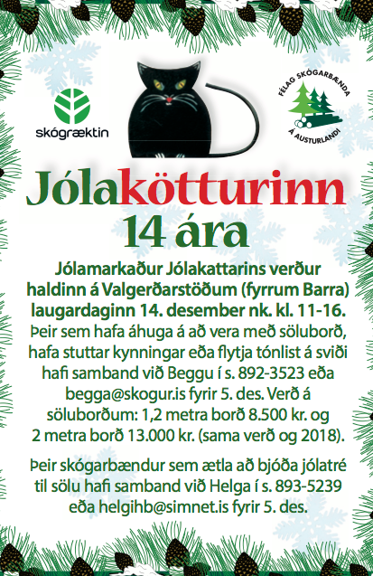 Der Weihnachtskatzenmarkt in Valgerðarstaðir in Fell